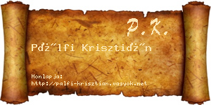 Pálfi Krisztián névjegykártya